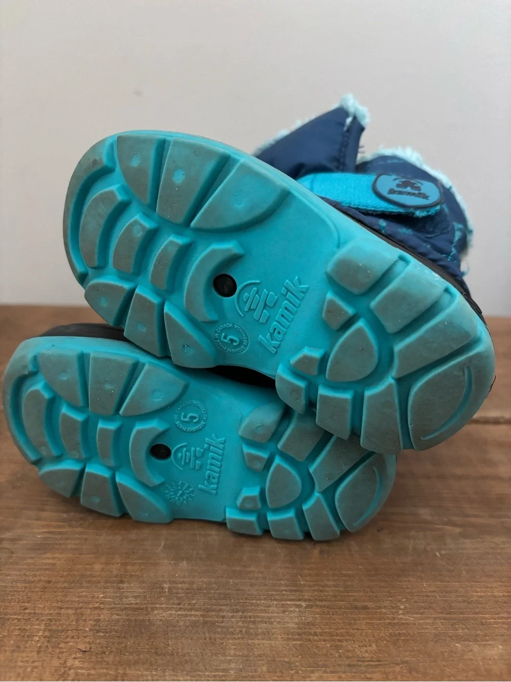 Kamik Infant Winter Snow Boots Blue Toddler Size 4